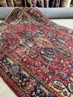 Large Heriz Rug / 6’6 x 9’7 Antique Heriz Rug (#1787)