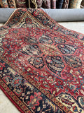 Large Heriz Rug / 6’6 x 9’7 Antique Heriz Rug (#1787)