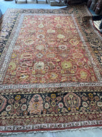 14x17 Vintage Rug / 13x16 Vintage Persian Rug / Sultanabad Mahal Rug #4212