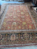 14x17 Vintage Rug / 13x16 Vintage Persian Rug / Sultanabad Mahal Rug #4212