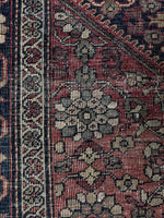 Small Antique Persian Rug / 3’5 x 4’6  Ferahan Rug #4201ML