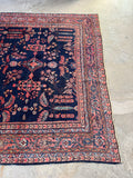 Large Antique Persian Navy Mahal Rug  / 7’7 x 10’  Rug #4382