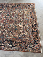 7’ x 8’4 Antique and Time Softened Gorevan Heriz Rug #4073