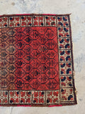 Small Shabby Chic Worn Persian Scatter Rug #4583