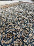 Large Worn Vintage Persian Rug / 7x10 Antique Tabriz Rug #4193
