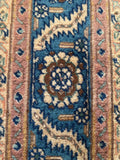 Vintage Persian rug 10’4 x 14’ cocoa and rose color palette.
