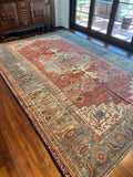 Palatial Antique Persian Serapi / 9’6 x 14’5 Serapi Rug #3844