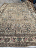 Large Antique Persian Tabriz Rug / 7’5 x 10’4 Rug #4416