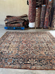 7’ x 8’4 Antique and Time Softened Gorevan Heriz Rug #4073