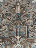 Muted Persian Heriz Rug / 6x9 Neutral Heriz Rug #4156