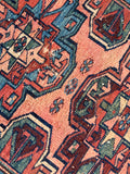 Coral Antique Tribal Persian Rug / 3'2 x 5’4 Rug #4420