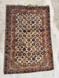 Small Vintage Persian Ivory Rug #3814ML