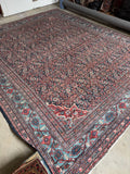 12x15 Navy Blue Antique Persian Rug / Mahal Rug #4146