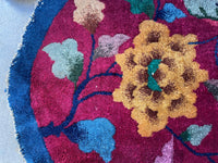 2x2 Round Antique Chinese Nichols Rug Mat #3099