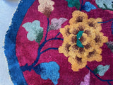 2x2 Round Antique Chinese Nichols Rug Mat #3099