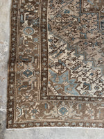 Muted Persian Heriz Rug / 6x9 Neutral Heriz Rug #4156