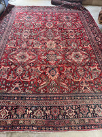 Large Vintage Persian Rug / 9’7 x 12’7 Mahal Rug #4049