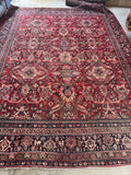 Large Vintage Persian Rug / 9’7 x 12’7 Mahal Rug #4049