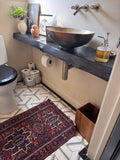 bathroom small vintage persian scatter rug 
