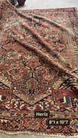 Antique Persian Heriz Rug #4000