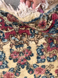 Floral Vintage Persian Rug / 2'1 x 4'4 Plush Vintage Kerman Rug #3183