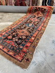 4x10 Camel Hair Antique Persian Runner #4243ML
