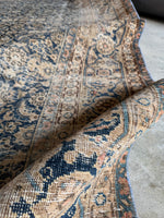 Large Worn Vintage Persian Rug / 7x10 Antique Tabriz Rug #4193