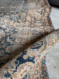 Large Worn Vintage Persian Rug / 7x10 Antique Tabriz Rug #4193