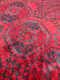 12x15 Palace Size Tribal Vintage Rug / Deep Burgundy Rug #3843