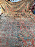 Palatial Antique Turkish Oushak Rug / 16’5 x 26’5