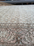 Muted Antique Persian Rug / 8’5 x 11’4 Tabriz Rug #4418