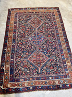 Large Vintage Persian Tribal Rug with Animal Motifs #3798