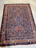 Large Vintage Persian Tribal Rug with Animal Motifs #3798