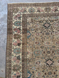 Large Antique Persian Tabriz Rug / 7’5 x 10’4 Rug #4416