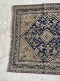 Small Neutral Square Antique Rug / 3’9 x 3’9 Caucasian Rug #4528
