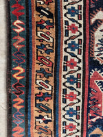 Long Vintage Tribal Rug Runner / 3'1 x 15'8 Antique Caucasian runner #1876
