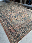 Antique Worn Persian Rug / Mahal 8’5 x 12’5 Rug #4292ML