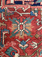 Large Antique Persian Heriz Rug / 8’5 x 12 Rug #2768ML