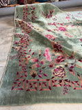 8x10 Art Deco Rug / 1930s Botanical Vintage Rug #4425