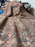 7x16 Antique Worn Persian Rug #3903