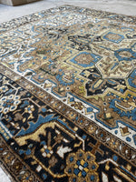 9x12 Persian Heriz Rug / Large Vintage Persian Rug #3637