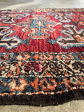 full pile vintage persian scatter rug with tribal motifs