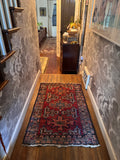 small persian scatter rug with tribal motifs for entry or hallway or in front of sink rug