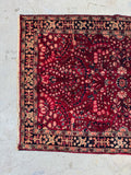 Rich Berry Persian Sarouk Rug / 3'4 x 5' Rug #4262ML
