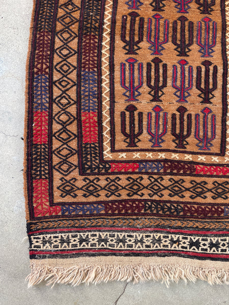 3x5 Vintage Baluch Rug / Small Vintage Rug – Blue Parakeet Rugs