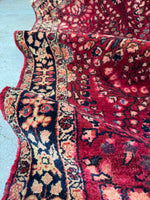 Rich Berry Persian Sarouk Rug / 3'4 x 5' Rug #4262ML