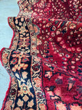 Rich Berry Persian Sarouk Rug / 3'4 x 5' Rug #4262ML