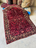 Rich Berry Persian Sarouk Rug / 3'4 x 5' Rug #4262ML