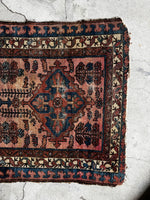 Small Antique Persian Rug / 3x6 Pink Persian Malayer #3743