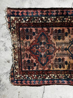 Small Antique Persian Rug / 3x6 Pink Persian Malayer #3743